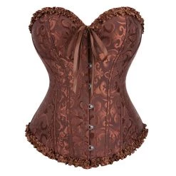 Malltop Classic Brown Busk Closure Corset