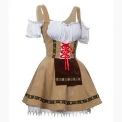 Hurly-Burly Tan Suede Classic Oktoberfest Costume