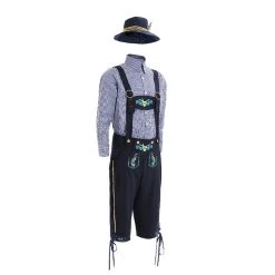 Hurly-Burly Oktoberfest Costumes And Accessories Navy Blue Men's Lederhosen