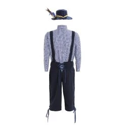 Hurly-Burly Oktoberfest Costumes And Accessories Navy Blue Men's Lederhosen