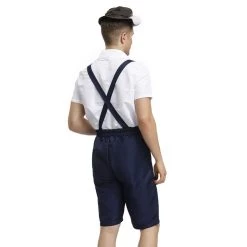 Hurly-Burly Navy Blue And Gold Men's Lederhosen