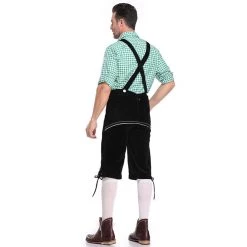 Hurly-Burly Black And Green Men's Lederhosen