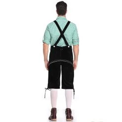 Hurly-Burly Black And Green Men's Lederhosen