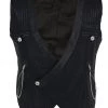 Malltop Men's Black Pinstripe Waistcoat