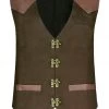 Malltop Men's Brown Steampunk Waistcoat Adults