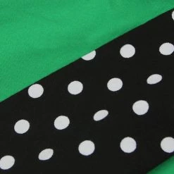 Malltop Dresses Green Polka Dot 1950's Swing Dress