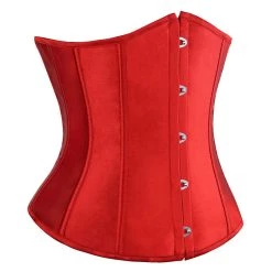 Hurly-Burly Red Satin Underbust Corset Corsets
