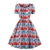 Malltop Celebrations Vintage Christmas Tea Dress 1 Malltop Celebrations Vintage Christmas Tea Dress