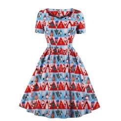Malltop Celebrations Vintage Christmas Tea Dress