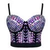 Malltop Purple Jewelled Bralette Festival Wear
