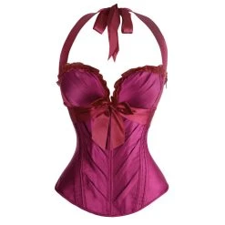 Malltop Corsets Magenta Sweetheart Halter-Neck Corset