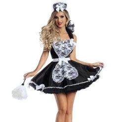 Malltop Tulle Halter Maid Costume Uniforms