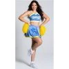 Malltop Blue And Yellow Cheerleader Costume Uniforms