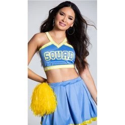 Malltop Blue And Yellow Cheerleader Costume Uniforms