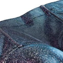 Malltop Metallic Blue Purple Shift Glitter Bralette