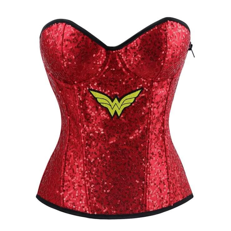Rubies Corsets Wonder Woman Sequined Corset 3 Rubies Corsets Wonder Woman Sequined Corset