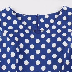 Malltop Blue And White Polka Dot 50's Dress 12 Malltop Blue And White Polka Dot 50's Dress