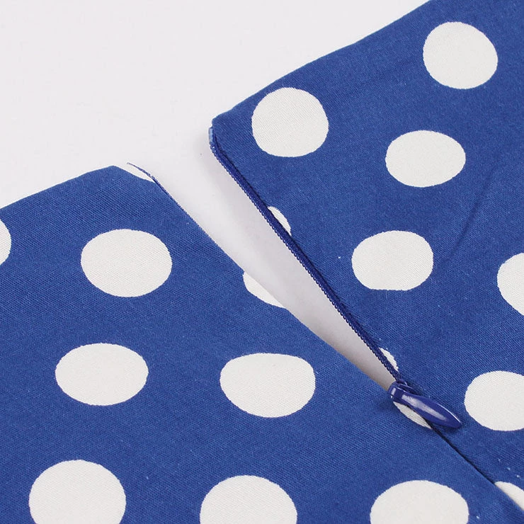 Malltop Blue And White Polka Dot 50's Dress 10 Malltop Blue And White Polka Dot 50's Dress