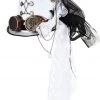 Malltop White Lace Embellished Steampunk Hat With Goggles
