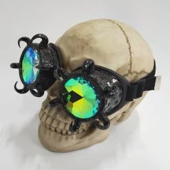 Malltop Steampunk Black Kaleidoscope Goggles With Curved Spikes 11 Malltop Steampunk Black Kaleidoscope Goggles With Curved Spikes