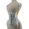 Malltop Holographic Halter Neck Underbust Corset