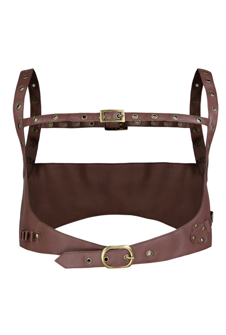 Malltop Belts & Harnesses Brown Steampunk Pleather Underbust Harness