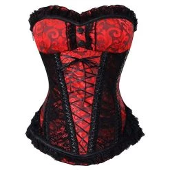 Malltop Gothic Red Overbust Corset