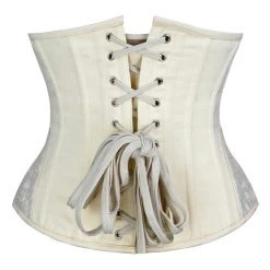 Hurly-Burly Vintage Antique White Hip Underbust Corset