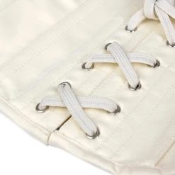 Hurly-Burly Vintage Antique White Hip Underbust Corset