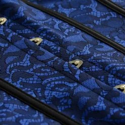Malltop Corsets Blue Lace Overlay Overbust Corset 9 Malltop Corsets Blue Lace Overlay Overbust Corset