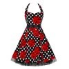 Malltop Dresses Black Halterneck Roses 50's Dress