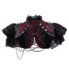 Malltop Gothic Red And Black Steampunk Shrug Outerwear