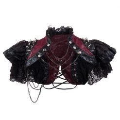 Malltop Gothic Red And Black Steampunk Shrug Outerwear