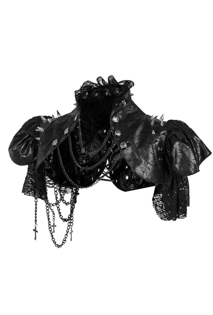 Malltop Gothic Black Steampunk Shrug 3 Malltop Gothic Black Steampunk Shrug