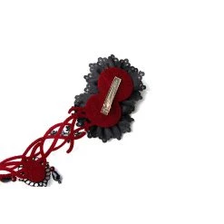 Malltop Black Gothic Red Gem Hair Ornament