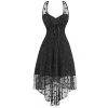 Malltop Women's Gothic Vintage Black Lace Dress