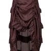 Malltop Brown High-Low Steampunk Skirt