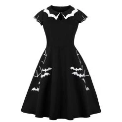 Malltop Halloween Black Bat Dress Plus Size