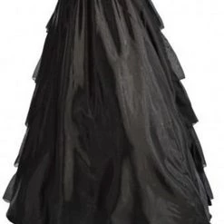 Malltop Skirts Long Black Victorian Steampunk Skirt