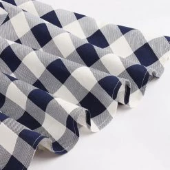 Malltop Blue And White Checked 50's Dress
