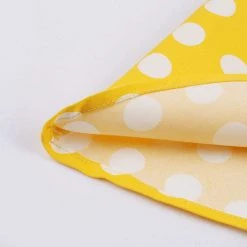 Malltop Yellow Summer Polka Dot Dress Plus Size