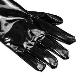 Malltop Extra Long Black Wet Look Gloves