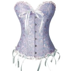 AnneCart Classic Pink & Blue Overbust Corset