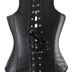 Malltop Black Satin Underbust Corset Vest 7 Malltop Black Satin Underbust Corset Vest