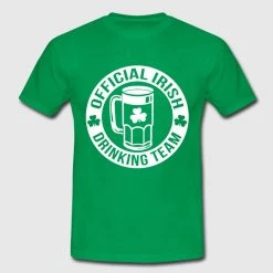 Hurly-Burly Official Irish Drinking Team Green T-Shirt Saint Patrick's Day