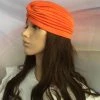 Jacky Wang Hair Accessories Orange Turban