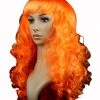 Malltop Curly Orange Party Wig