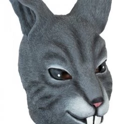 Smiffys Grey Full Head Bunny Latex Mask Easter