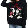 William H Deluxe Mistletoe Penguins Sweater 1 William H Deluxe Mistletoe Penguins Sweater