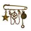 Hurly-Burly Steampunk Stars & Clocks Pin